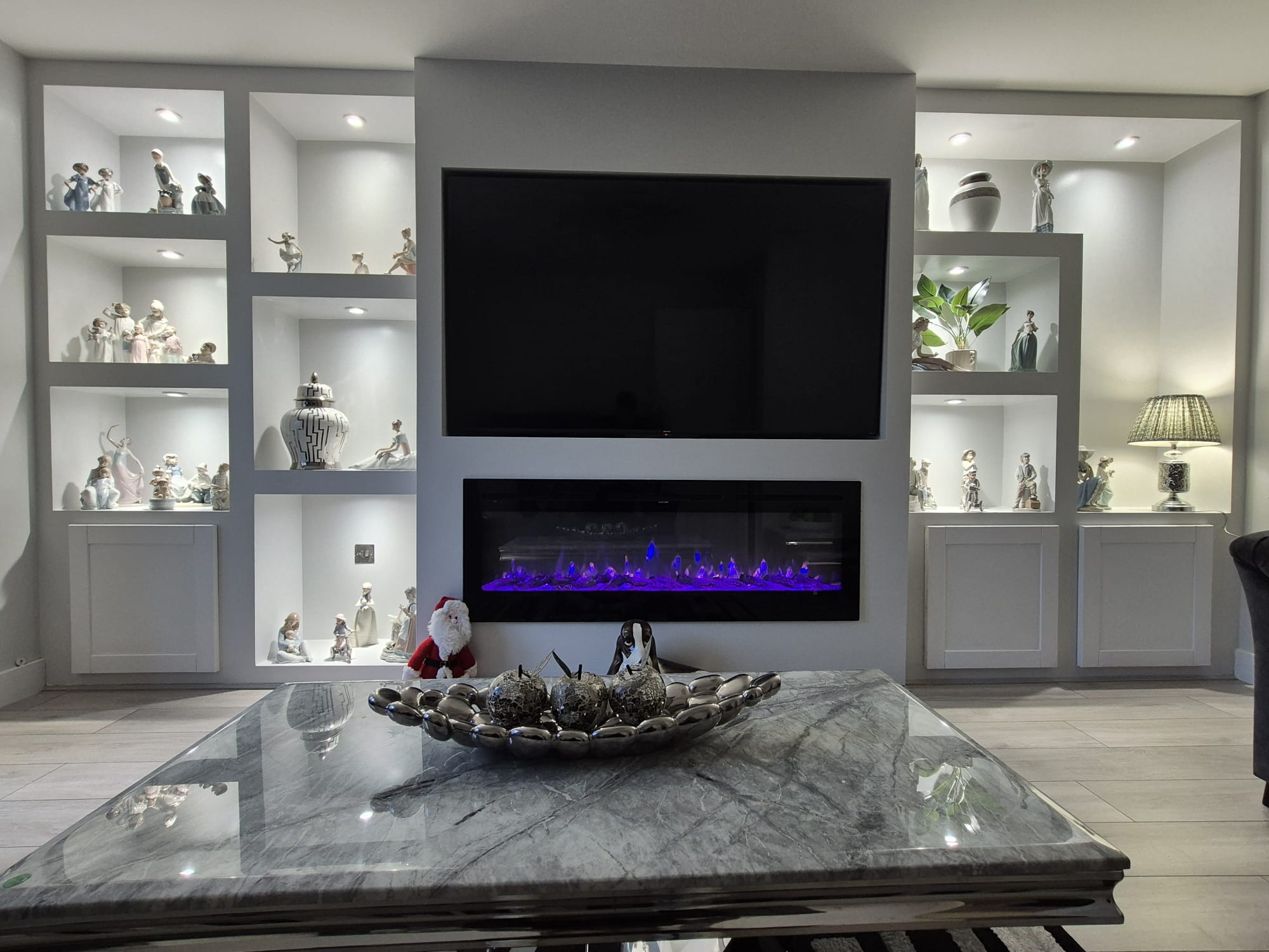 Gallery Display custom media wall installation